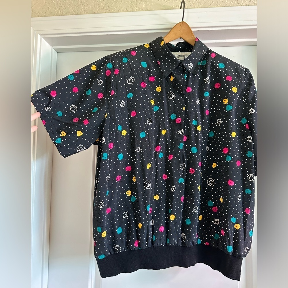 Vintage Alfred Dunner Women’s Blouse. Size 40/20W. EUC. Retro print. - Picture 2 of 10